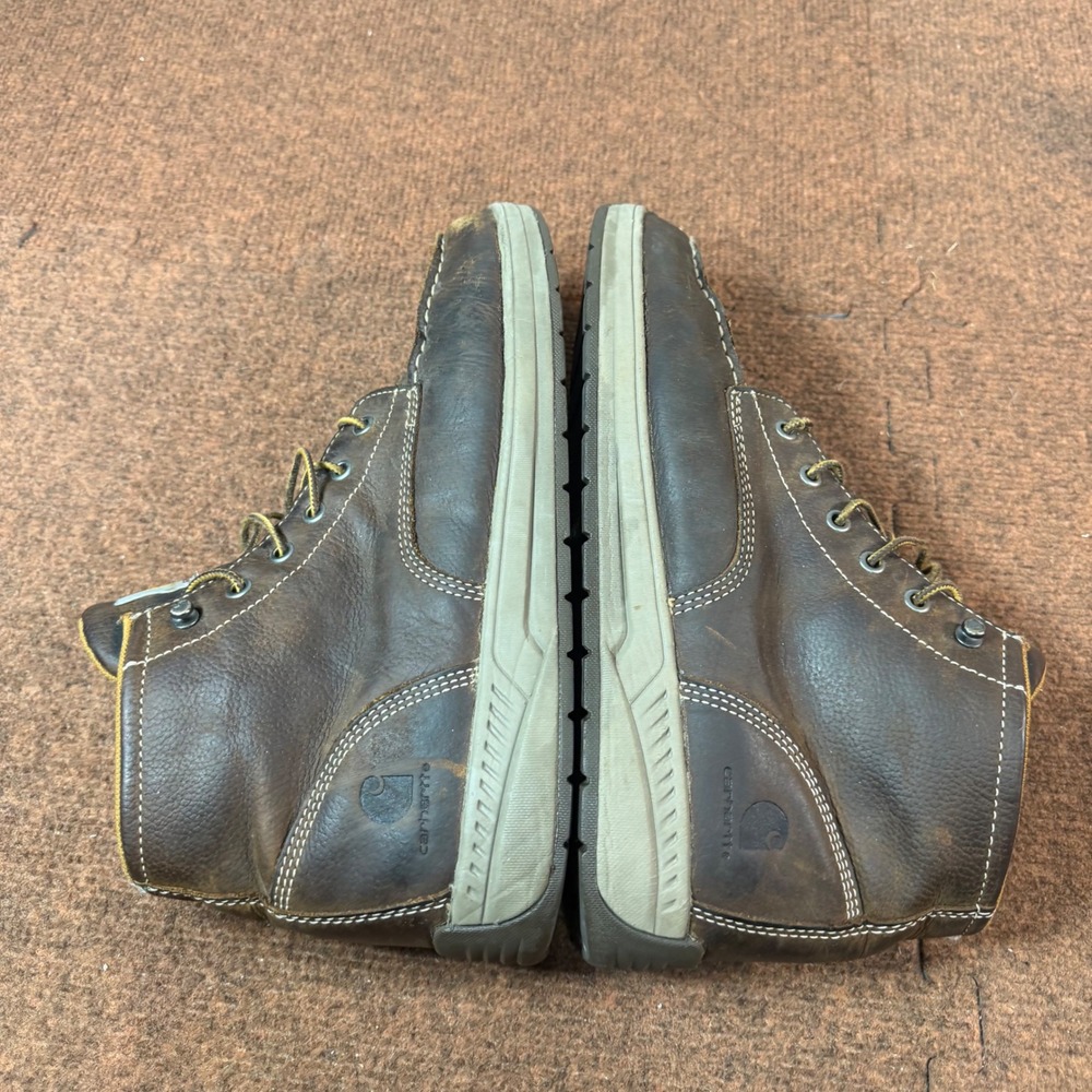 Carhartt Men Lightweight Wedge Chukka Work Boots Brown Leather Size 12W CMX4023 - Picture 10 of 10